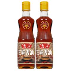 鲁花 食用油 物理压榨 芝麻香油（凉拌 调味 烹饪 火锅） 350ml*2瓶