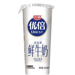 优倍高品质鲜牛奶新鲜杯200ml 连续配送30天