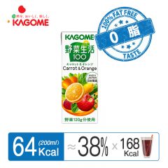 可果美 野菜生活 绿色胡萝卜与橙果蔬汁 200ml*12