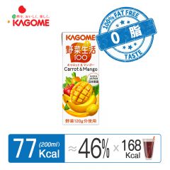 可果美 野菜生活 黄色胡萝卜与芒果果蔬汁 200ml*12