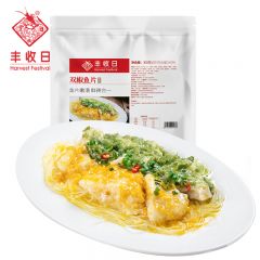 丰收日 双椒鱼片300g*2袋冷冻水产香辣鱼片半成品速食菜 300g*2